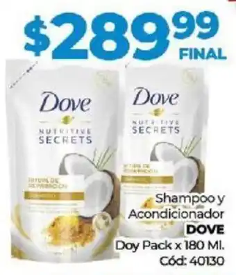Diarco Shampoo y Acondicionador DOVE Doy Pack x 180 MI. oferta