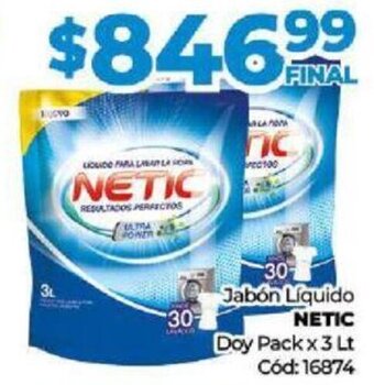 Diarco Jabón Líquido NETIC Doy Pack x 3 Lt Cód: 16874 oferta