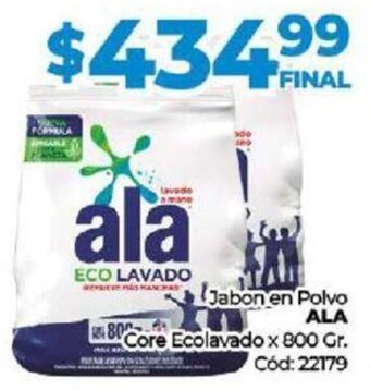 Diarco Jabon en Polvo ALA Core Ecolavado x 800 Gr. Cód: 22179 oferta