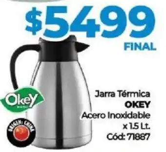 Diarco Jarra Térmica OKEY Acero Inoxidable x 1.5 Lt. oferta
