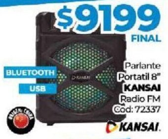 Diarco Parlante Portatil 8" KANSAI Radio FM Cod: 72337 oferta