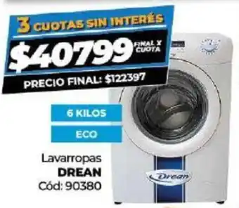 Diarco Lavarropas DREAN Cód: 90380 oferta