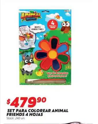 Ferniplast Set Para Colorear Animal Friends 4 Hojas oferta