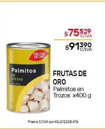 Nini Mayorista Frutas de Oro Palmitos en Trozos x400g oferta