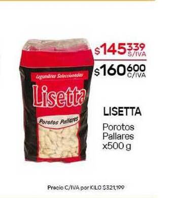 Nini Mayorista Lisetta Porotos Pallares x500g oferta