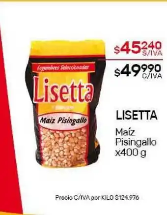Nini Mayorista Lisetta Maíz Pisingallo x400g oferta