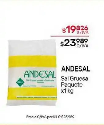 Nini Mayorista Andesal Sal Gruesa Paquete x1kg oferta
