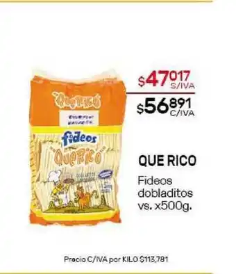 Nini Mayorista Que Rico Fideos dobladitos vs. x500g oferta