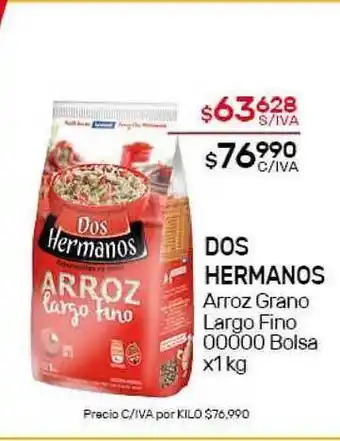Nini Mayorista Dos Hermanos Arroz Grano Largo Fino 00000 Bolsa x1kg oferta