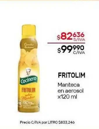 Nini Mayorista Fritolim Manteca en aerosol x120ml oferta