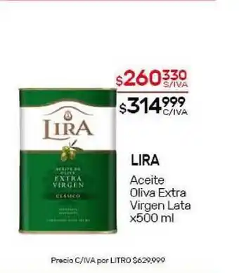 Nini Mayorista Lira Aceite Oliva Extra Virgen Lata x500ml oferta