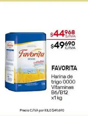 Nini Mayorista Favorita Harina de trigo 0000 Vitaminas B6/B12 x1kg oferta