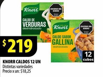 Punto Mayorista Knorr caldos 12un oferta