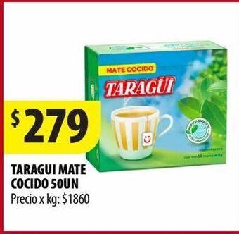 Punto Mayorista Taragui mate cocido 50un oferta