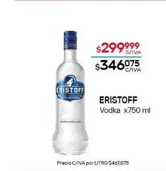 Nini Mayorista Eristoff Vodka x750ml oferta
