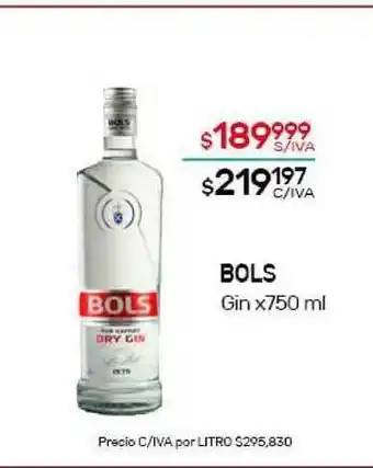 Nini Mayorista Bols Gin x750ml oferta