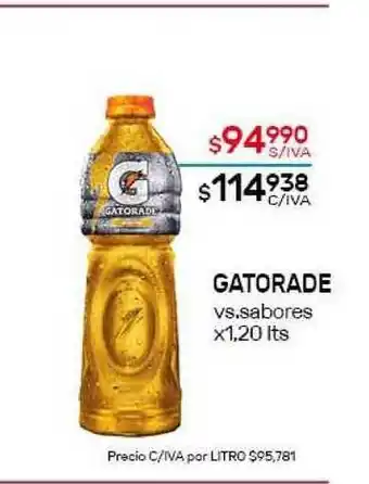 Nini Mayorista Gatorade vs. sabores x1,20lts oferta