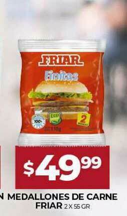 Supermercados Tadicor Medallones De Carne Friar 2 x 55gr oferta