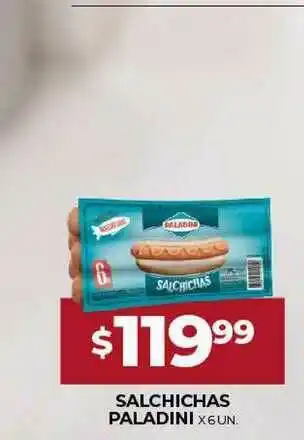 Supermercados Tadicor Salchichas Paladini x 6un oferta