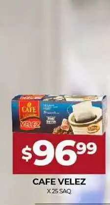 Supermercados Tadicor Cafe Velez x 25 saq oferta