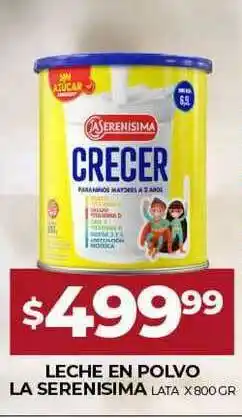 Supermercados Tadicor Leche En Polvo La Serenisima Lata x 800gr oferta
