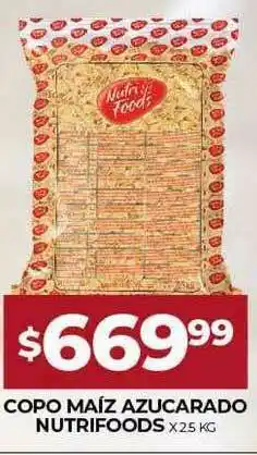 Supermercados Tadicor Copo Maíz Azucarado Nutrifoods x 25kg oferta