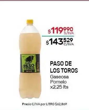 Nini Mayorista Paso De Los Toros Gaseosa Pomelo x2,25 lts oferta