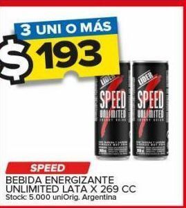 Carrefour Maxi Bebida energética speed unlimited lata x 269cc oferta