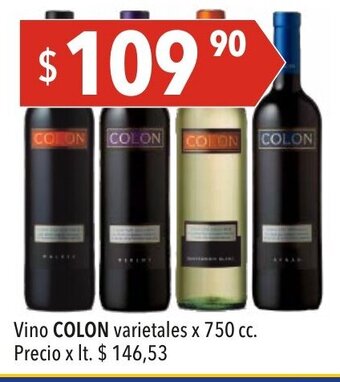 Hergo Colon Vino varietales x 750cc oferta