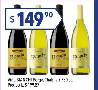 Hergo Bianchi Vino Borgo/Chablis x 750cc oferta