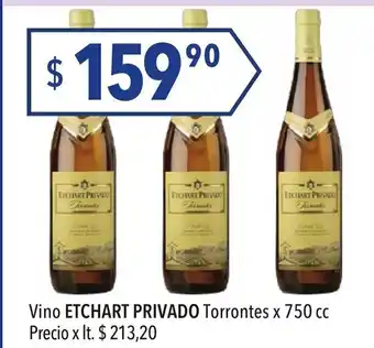 Hergo Etchart Privado Vino Torrontes x 750cc oferta
