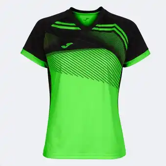 Joma Camiseta manga corta mujer supernova ii negro verde flúor oferta