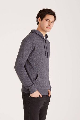 Macowens Sweater tipo canguro con capucha gris oferta