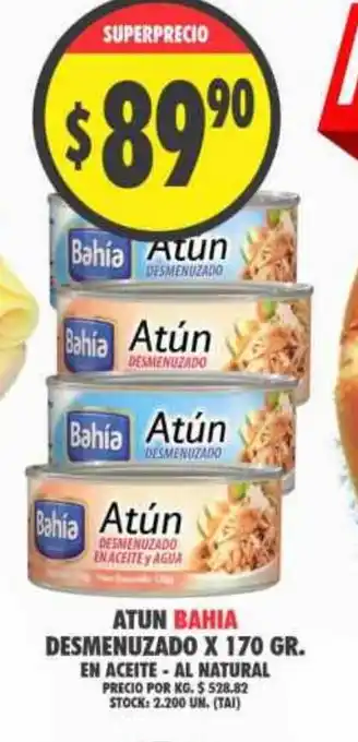 Supermercados Becerra Bahia Atun Desmenuzado x 170gr en Aceite - al Natural oferta