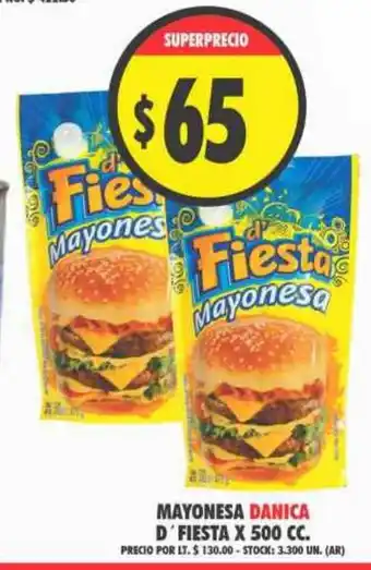 Supermercados Becerra Danica Mayonesa D'Fiesta x 500cc oferta