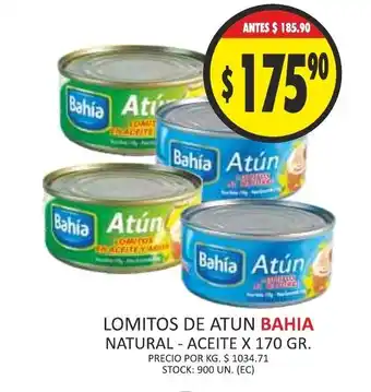 Supermercados Becerra Bahia Lomitos De Atun Natural - Aceite x 170gr oferta