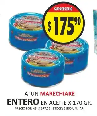 Supermercados Becerra Marechiare Atun Entero en Aceite x 170gr oferta