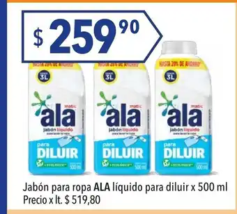Hergo Ala Jabón para ropa liquido para diluir x 500 ml oferta