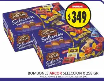 Supermercados Becerra Arcor Bombones Seleccion x 258gr oferta