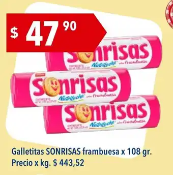Hergo Sonrisas Galletitas frambuesa x 108 gr oferta