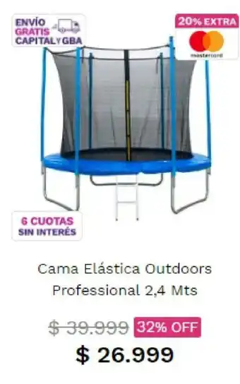 Frávega Cama Elástica Outdoors Professional 2,4 Mts. oferta