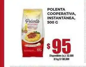 Cooperativa Obrera Polenta cooperativa, instantánea oferta