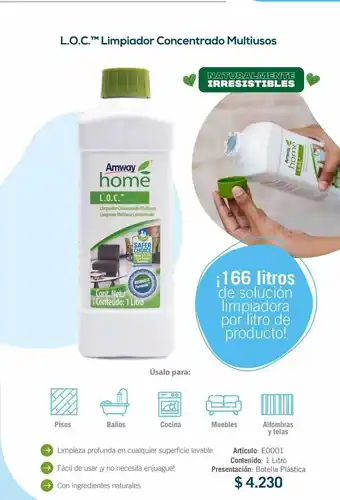 Amway L.o.c limpidor concentrado multiusos oferta