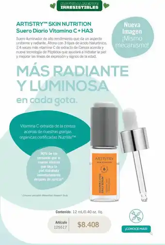 Amway Artistry skin nutrition suero diario vitamina c + ha3 oferta
