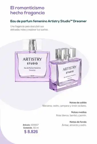 Amway Eau de parfum feminino artistry studio dreamer oferta