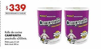 Disco Rollo de cocina campanita practirollo x200mts. oferta