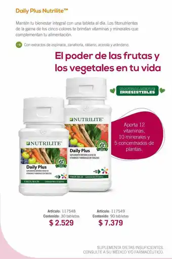 Amway Daily plus nutrilite oferta