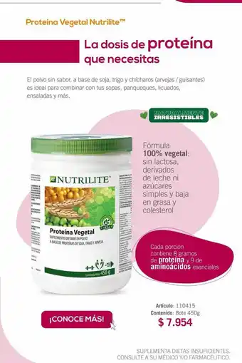 Amway Proteina vegetal nutrilite oferta