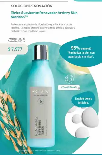 Amway Tónico suavizante renovador artistry skin nutrition oferta