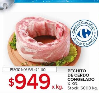 Carrefour Maxi Pechito de cerdo congelado x kg oferta